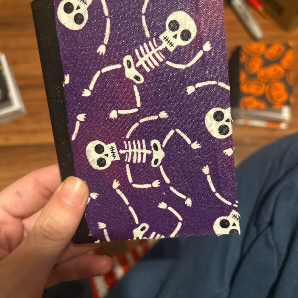 Purple Skeleton Patterned Notebook